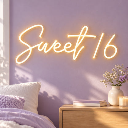 Sweet 16 LED Neon Sign - lifestyle view
