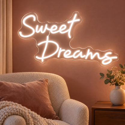 Sweet Dreams LED Neon Sign - advertising view