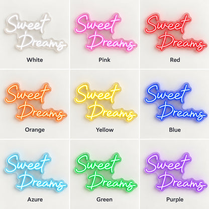 Sweet Dreams LED Neon Sign - nine-color grid