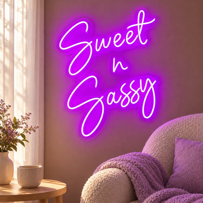 Sweet N Sassy LED Neon Sign - lifestyle view