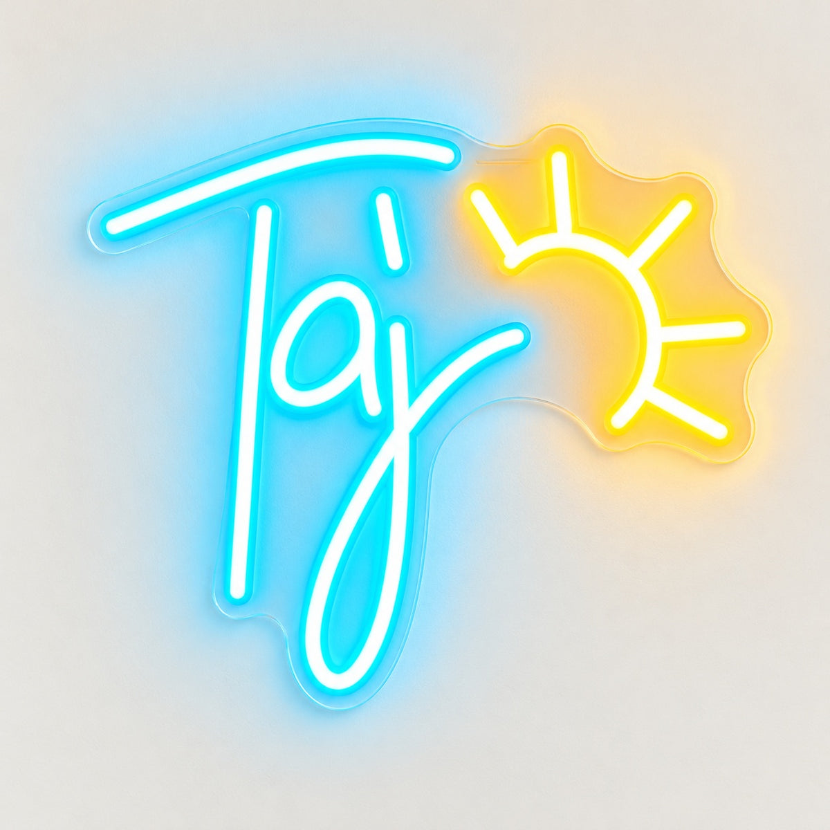 Taj Sun LED Neon Sign - natural light view