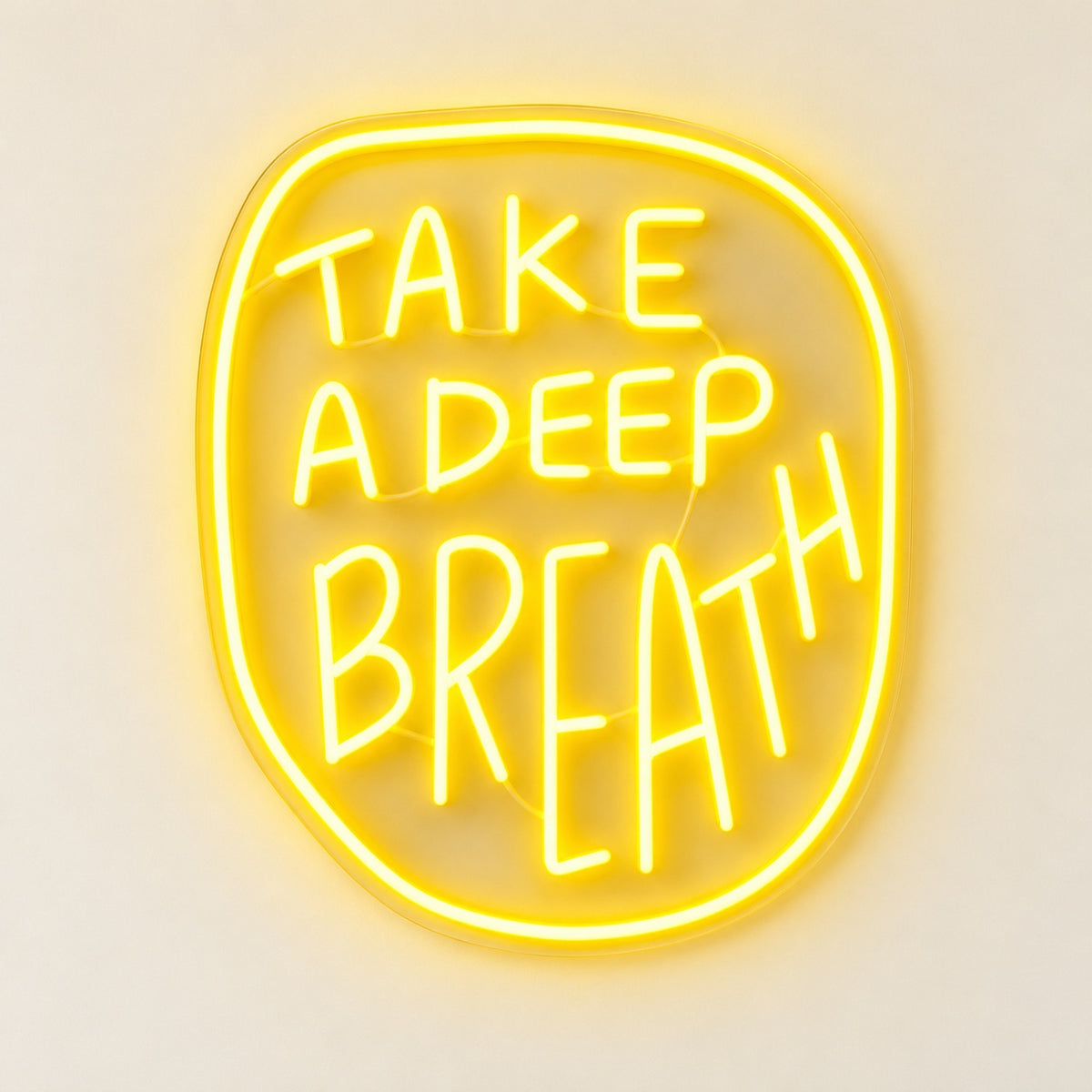 Take A Deep Breath LED Neon Sign - natural light view