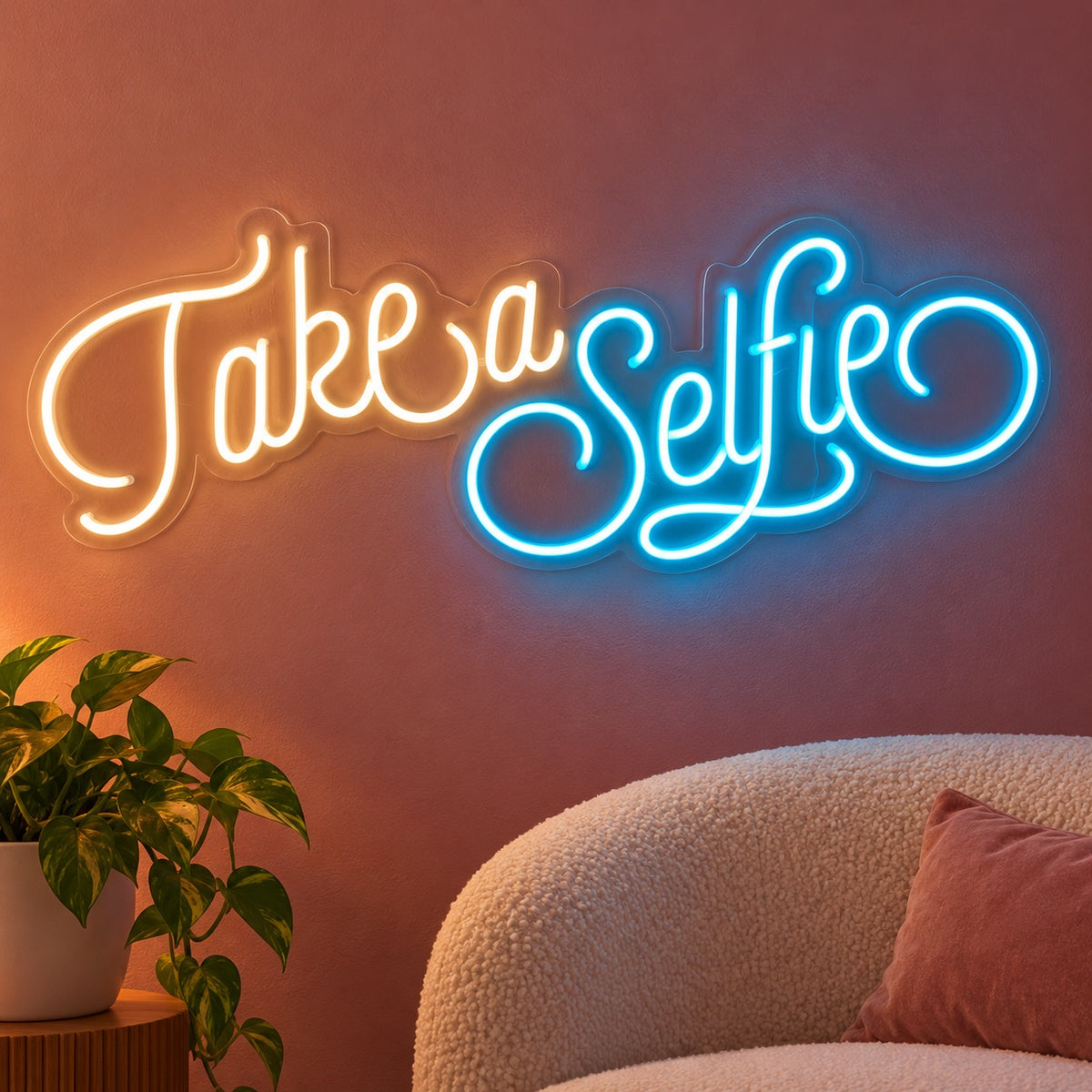 Take A Selfie LED Neon Sign - advertising view