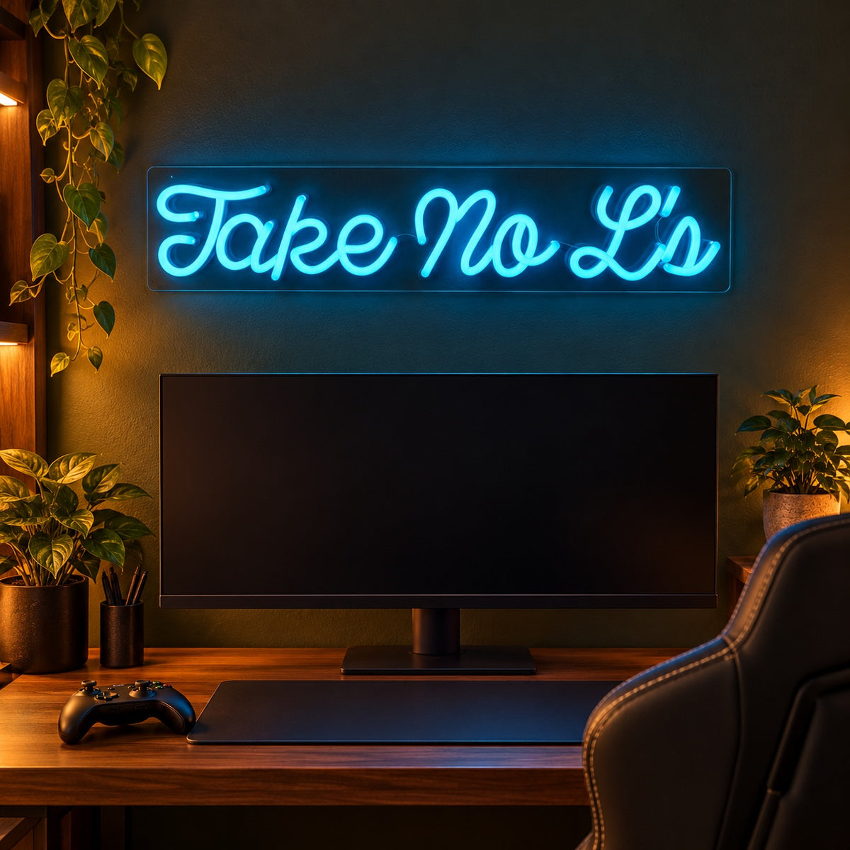 Take No L's LED Neon Sign - advertising view