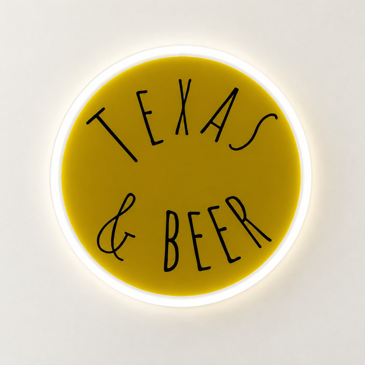 Texas & Beer LED Neon Sign - natural light view