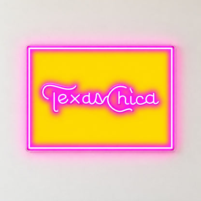 Texas Chica LED Neon Sign - natural light view