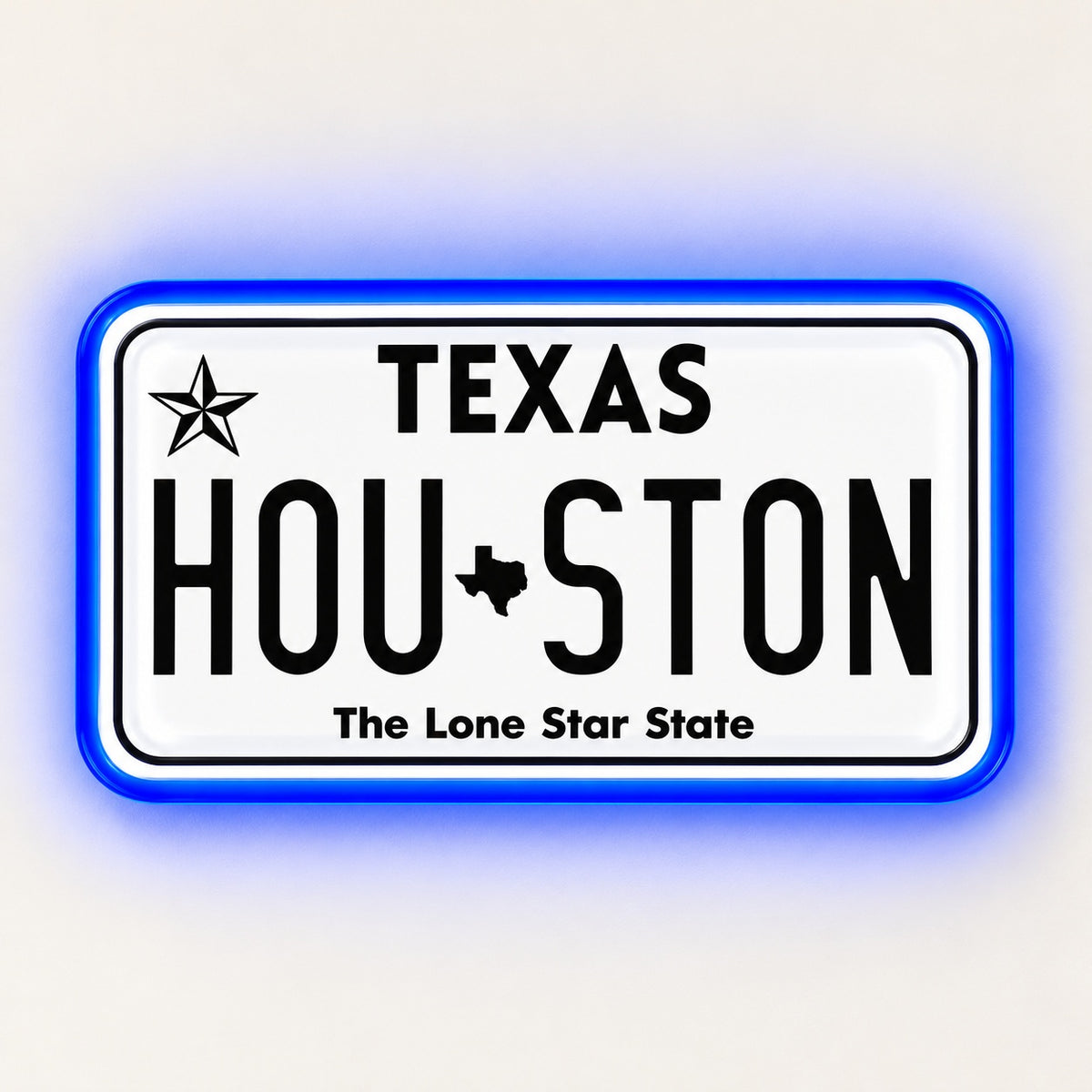 Texas Houston The Lone Star State LED Neon Sign - natural light view