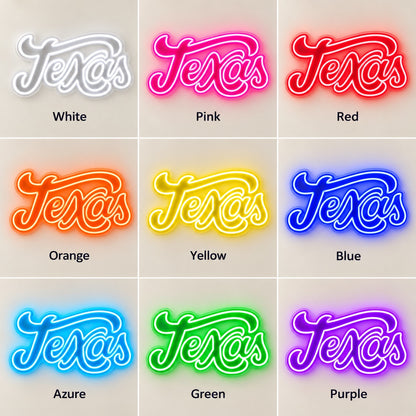 Texas LED Neon Sign - nine-color grid