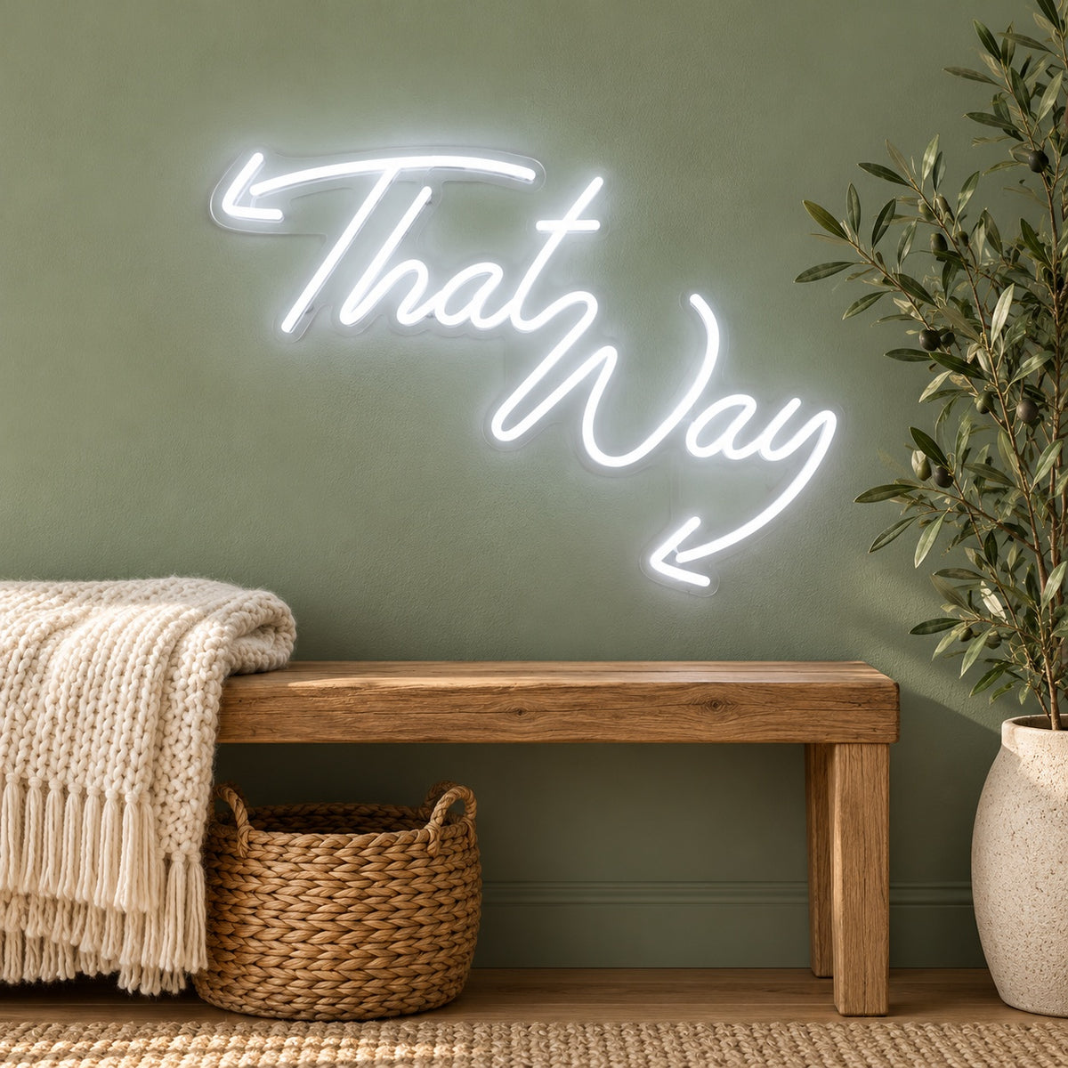 That Way LED Neon Sign - lifestyle view
