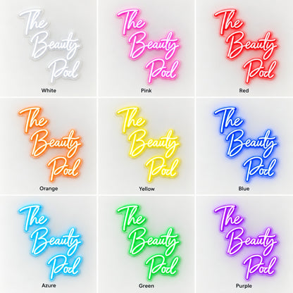 The Beauty Pod LED Neon Sign - nine-color grid