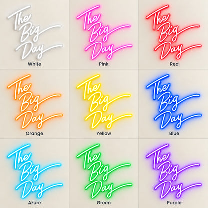 The Big Day LED Neon Sign - nine-color grid