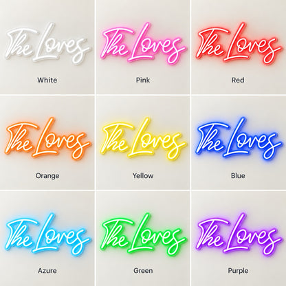 The Loves LED Neon Sign - nine-color grid