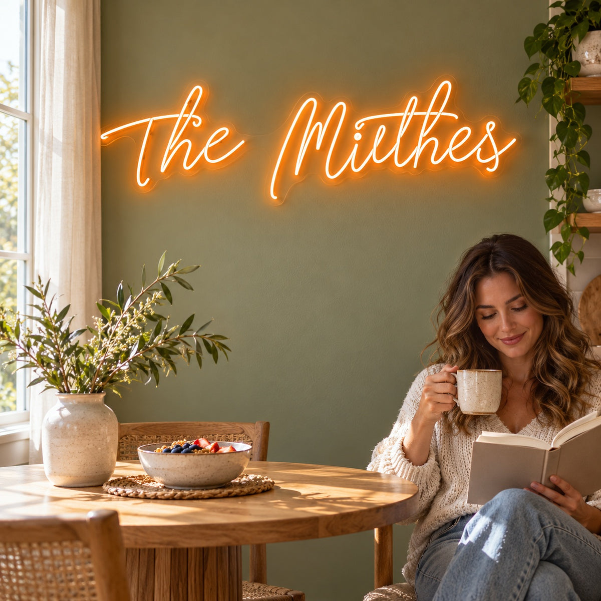 The Miethes LED Neon Sign - lifestyle view