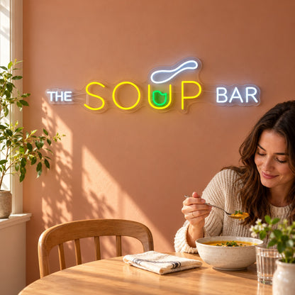 The Soup Bar LED Neon Sign - lifestyle view
