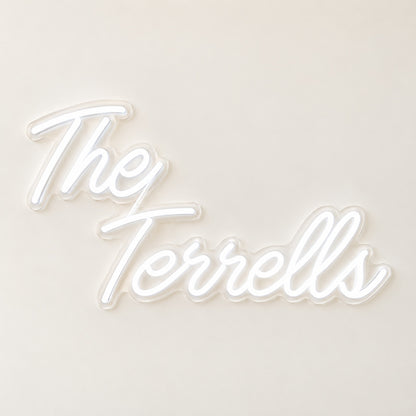 The Terrells LED Neon Sign - natural light view