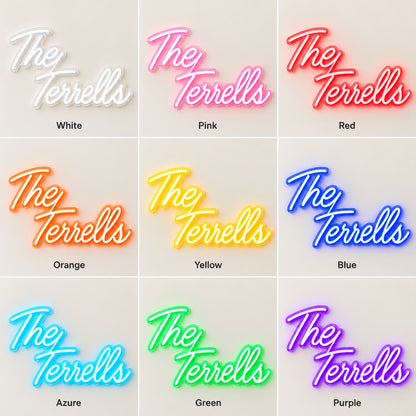 The Terrells LED Neon Sign - nine-color grid