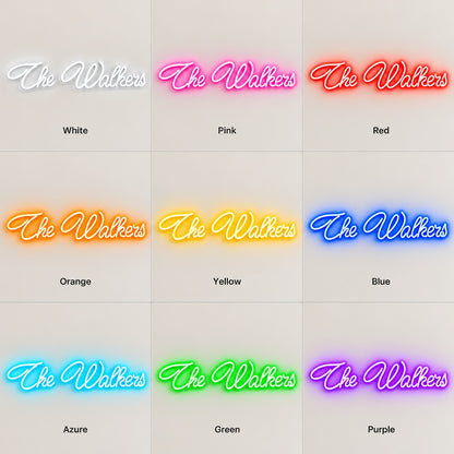 The Walkers LED Neon Sign - nine-color grid