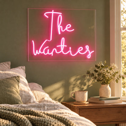 The Wanties LED Neon Sign - lifestyle view