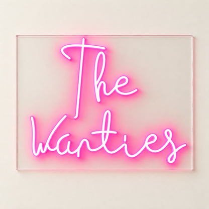 The Wanties LED Neon Sign - natural light view