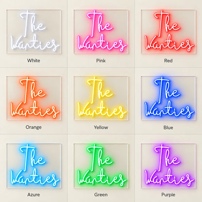 The Wanties LED Neon Sign - nine-color grid