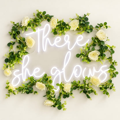 There She Glows LED Neon Sign - natural light view