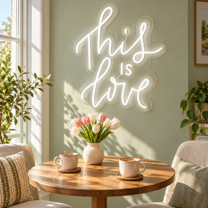 This Is Love LED Neon Sign - lifestyle view