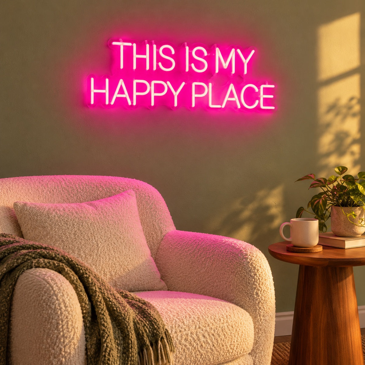 This Is My Happy Place LED Neon Sign - advertising view