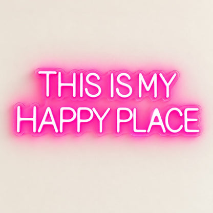 This Is My Happy Place LED Neon Sign - natural light view