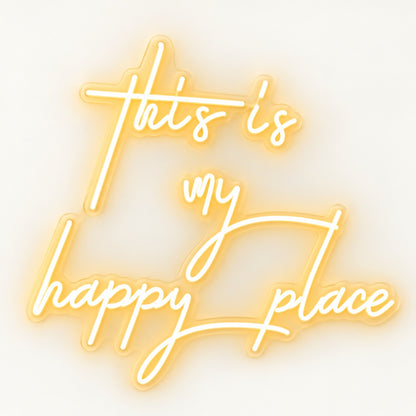This Is My Happy Place LED Neon Sign - natural light view