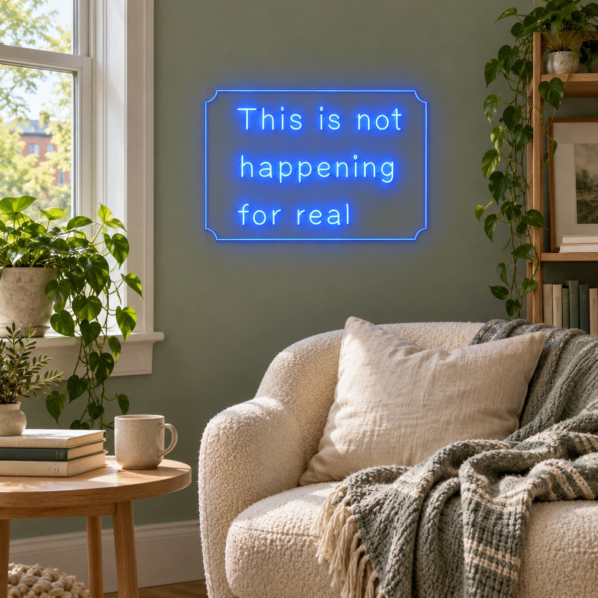 This Is Not Happening For Real LED Neon Sign - lifestyle view