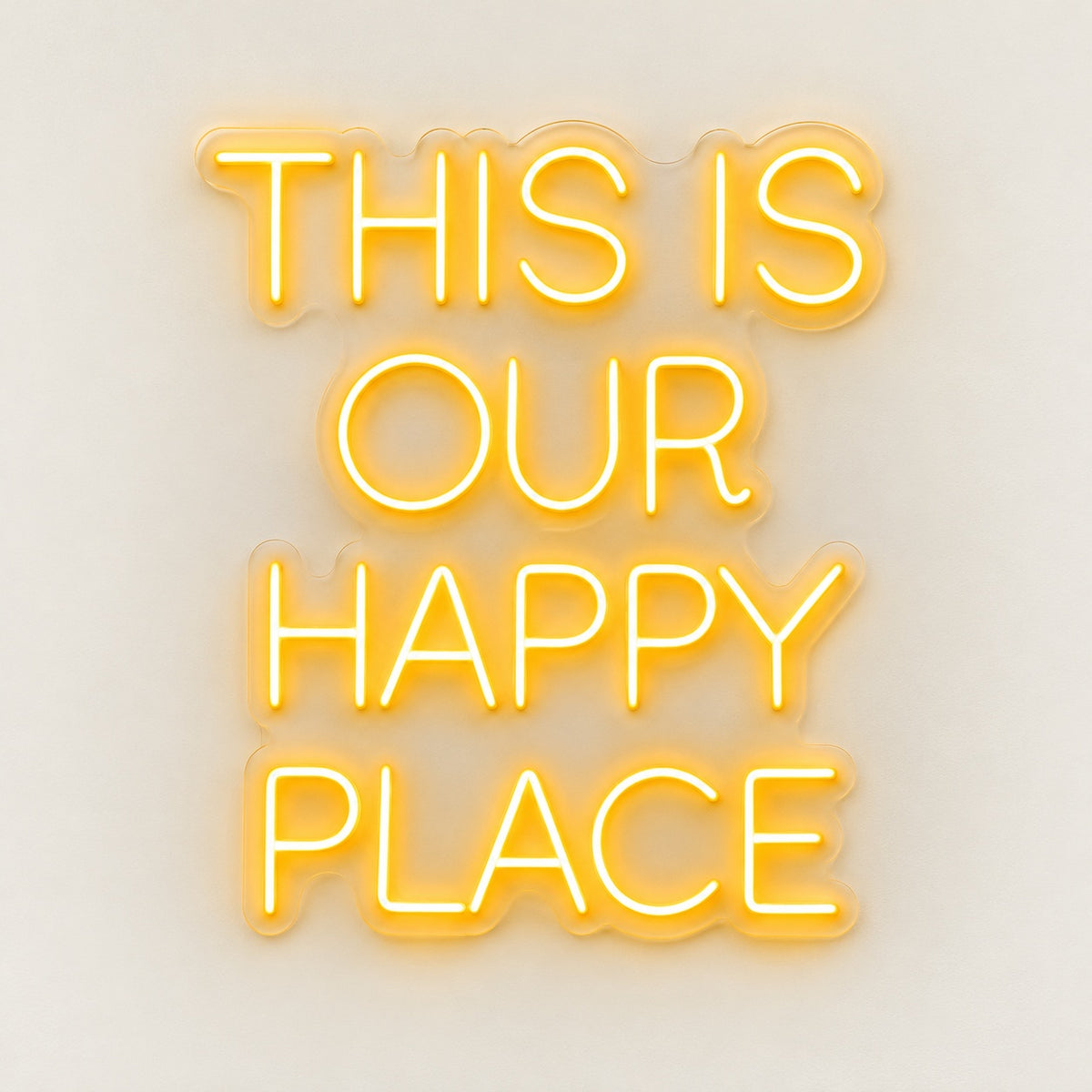 This Is Our Happy Place LED Neon Sign - natural light view