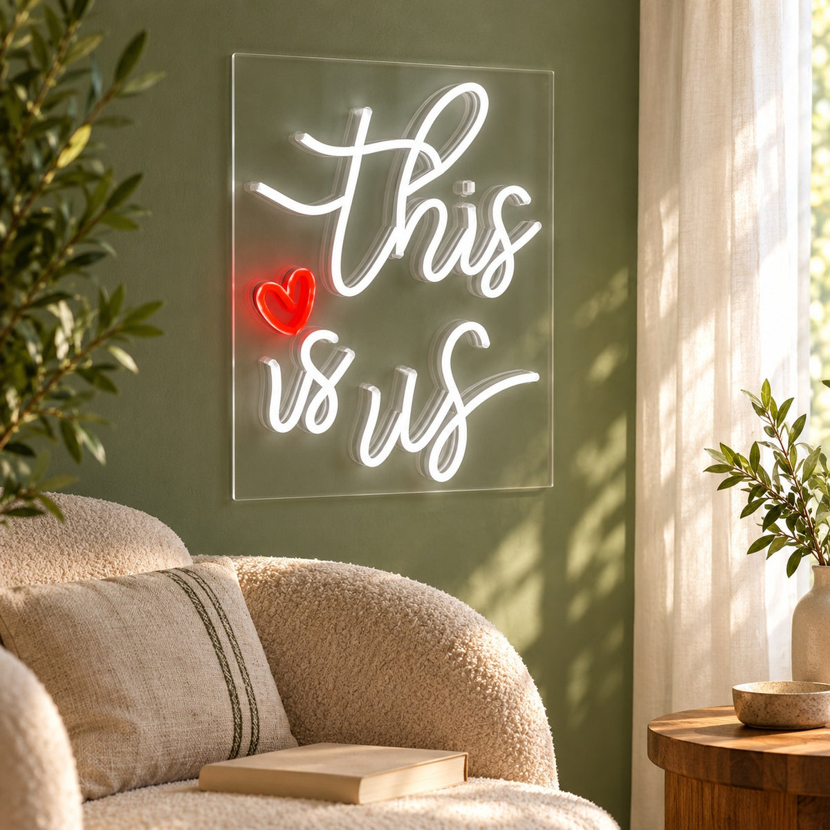 This Is Us LED Neon Sign - lifestyle view