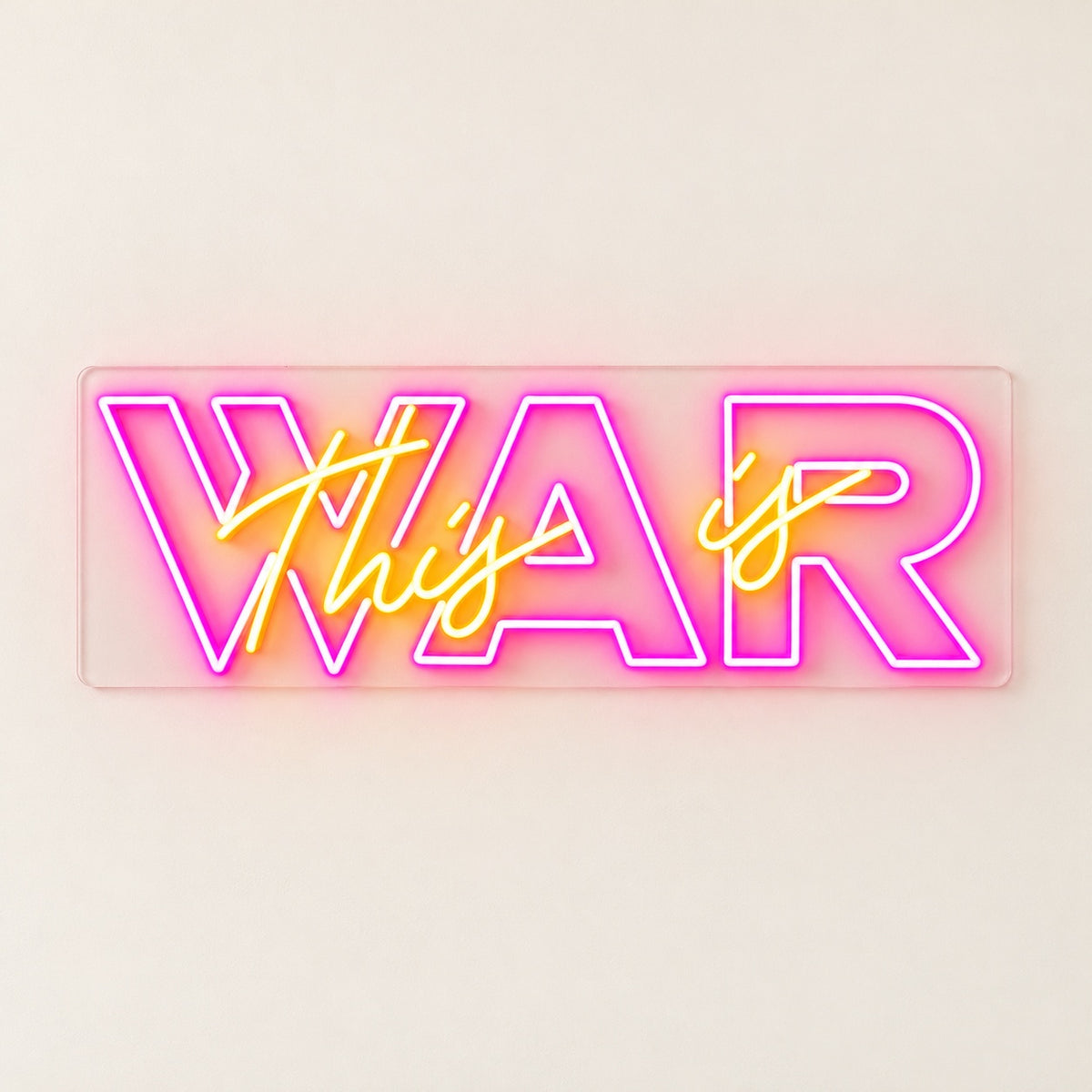 This Is War LED Neon Sign - natural light view