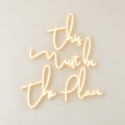 This Must Be The Place LED Neon Sign - natural light view
