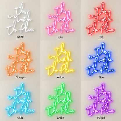This Must Be The Place LED Neon Sign - nine-color grid