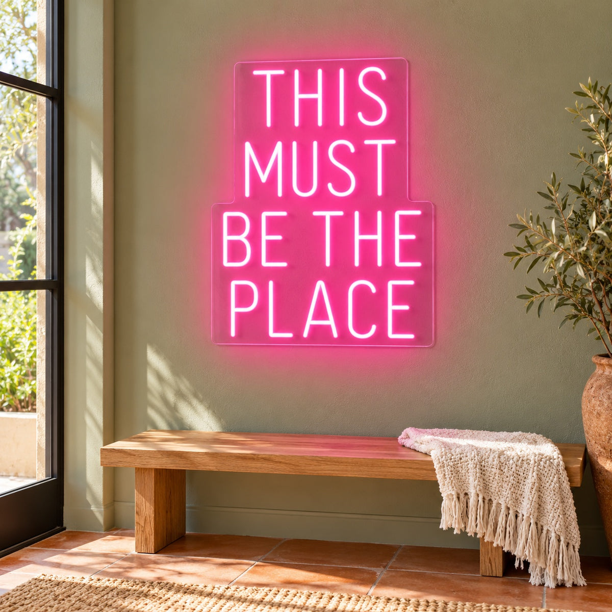 This Must Be The Place LED Neon Sign - lifestyle view