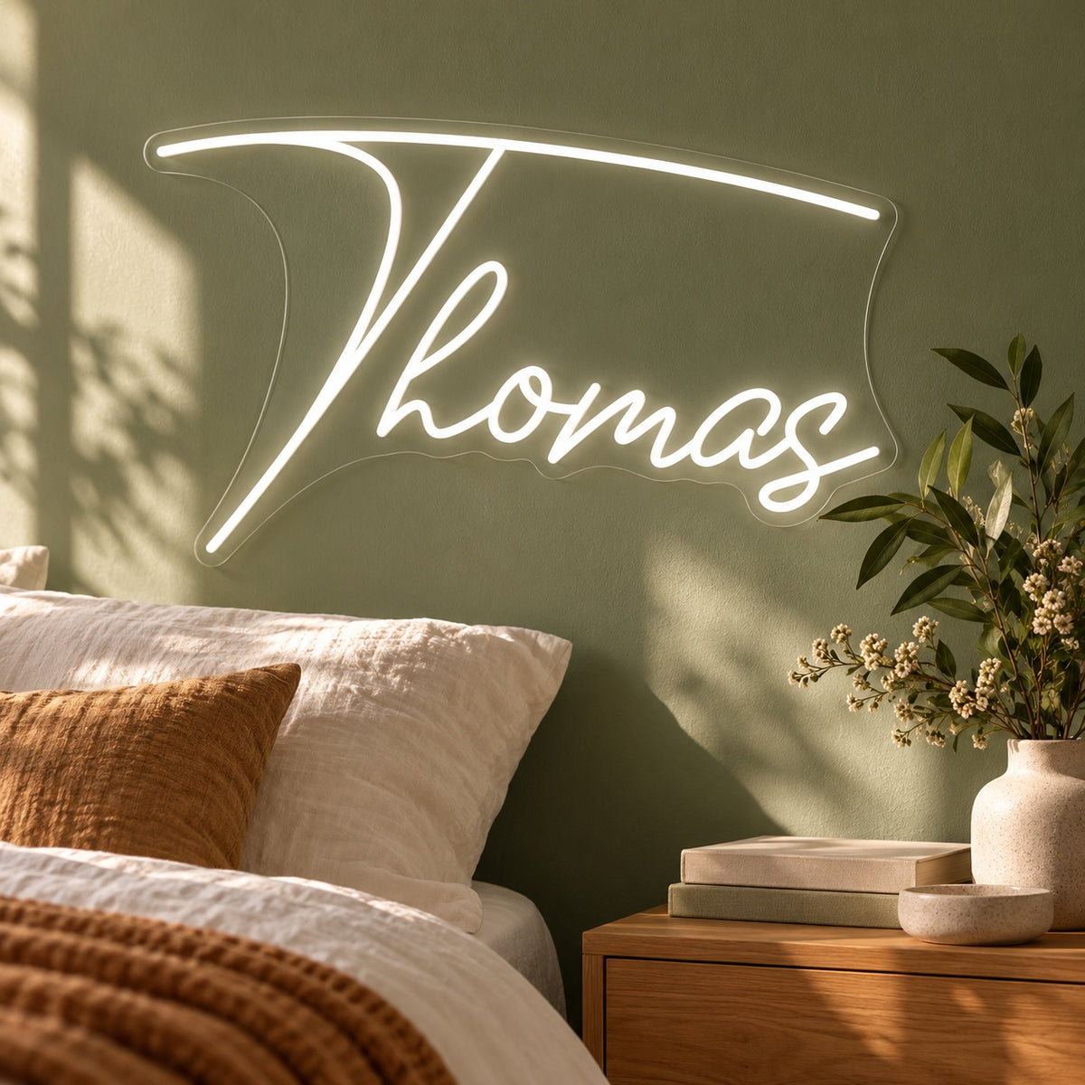Thomas LED Neon Sign - lifestyle view