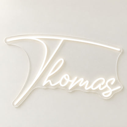 Thomas LED Neon Sign - natural light view