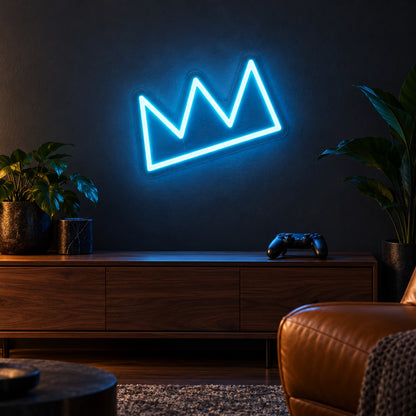 Three Point Crown LED Neon Sign - advertising view