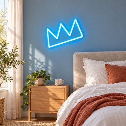 Three Point Crown LED Neon Sign - lifestyle view