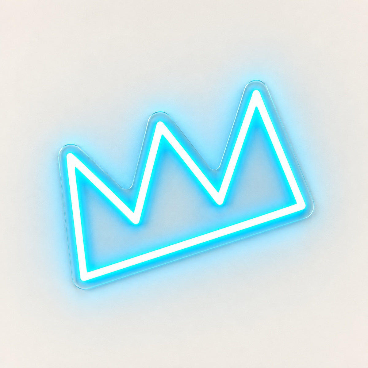 Three Point Crown LED Neon Sign - natural light view