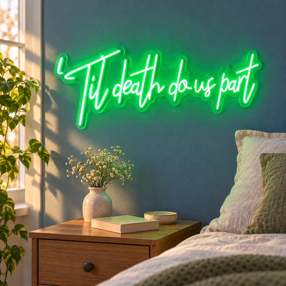 Til Death Do Us Part LED Neon Sign - lifestyle view