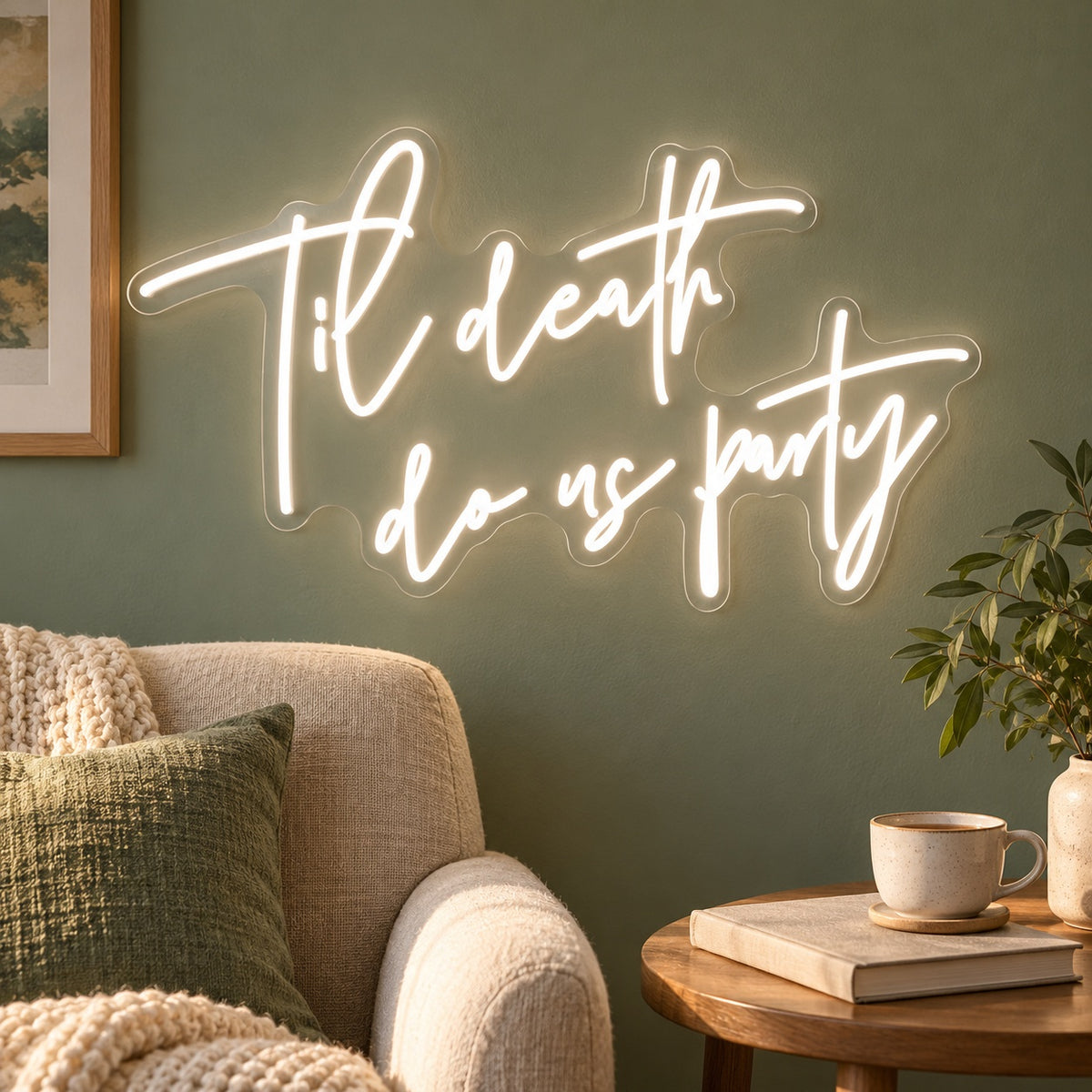 Til Death Do Us Party LED Neon Sign - lifestyle view