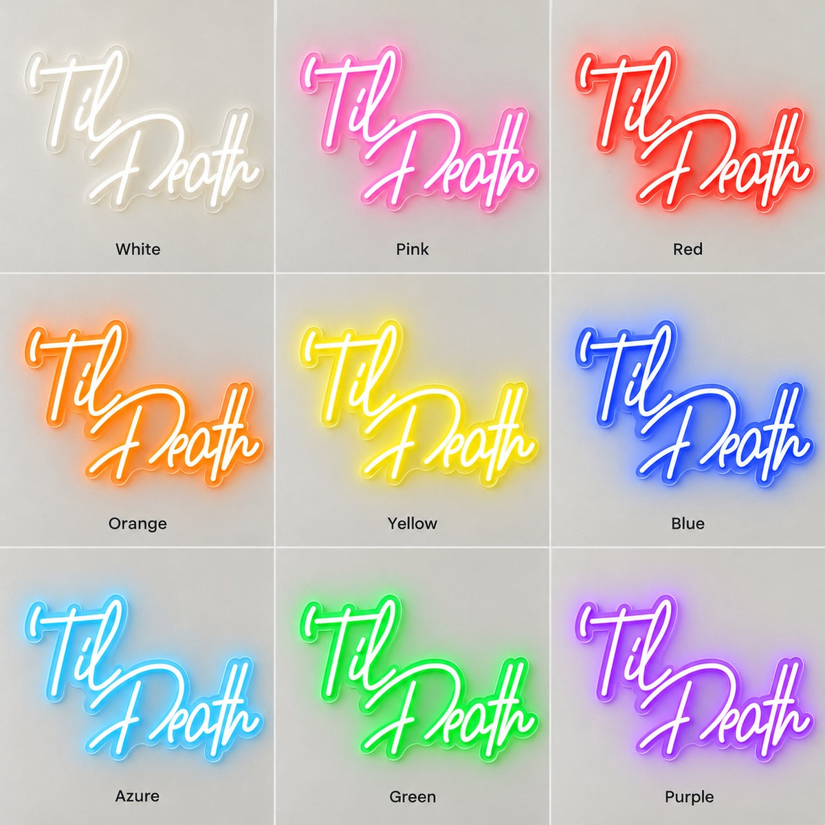 Til Death LED Neon Sign Home Decor – Shineneon