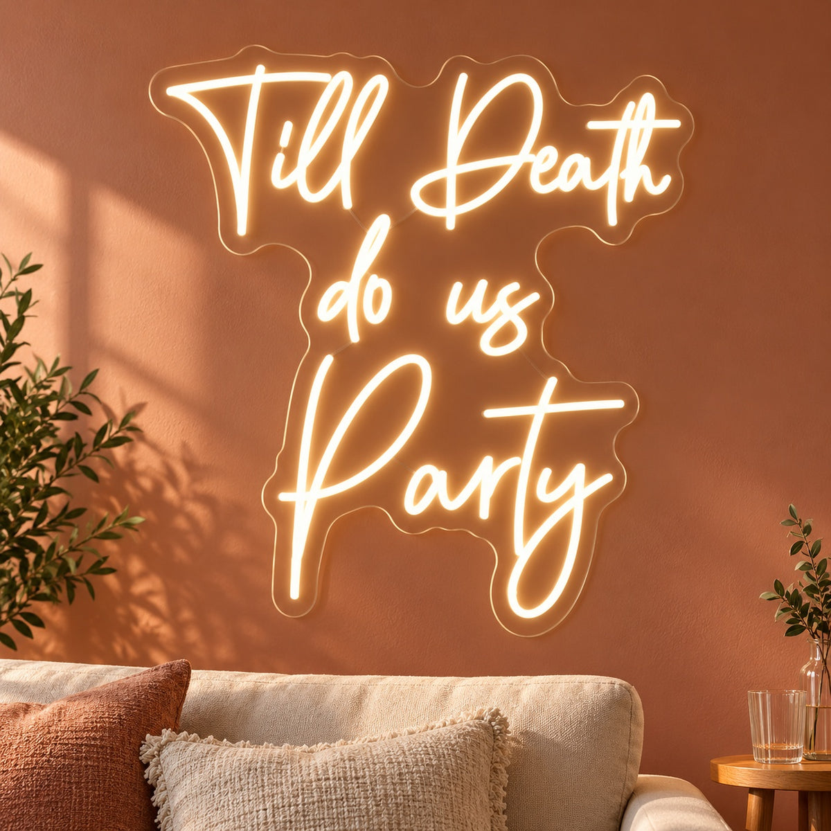 Till Death Do Us Party LED Neon Sign - lifestyle view