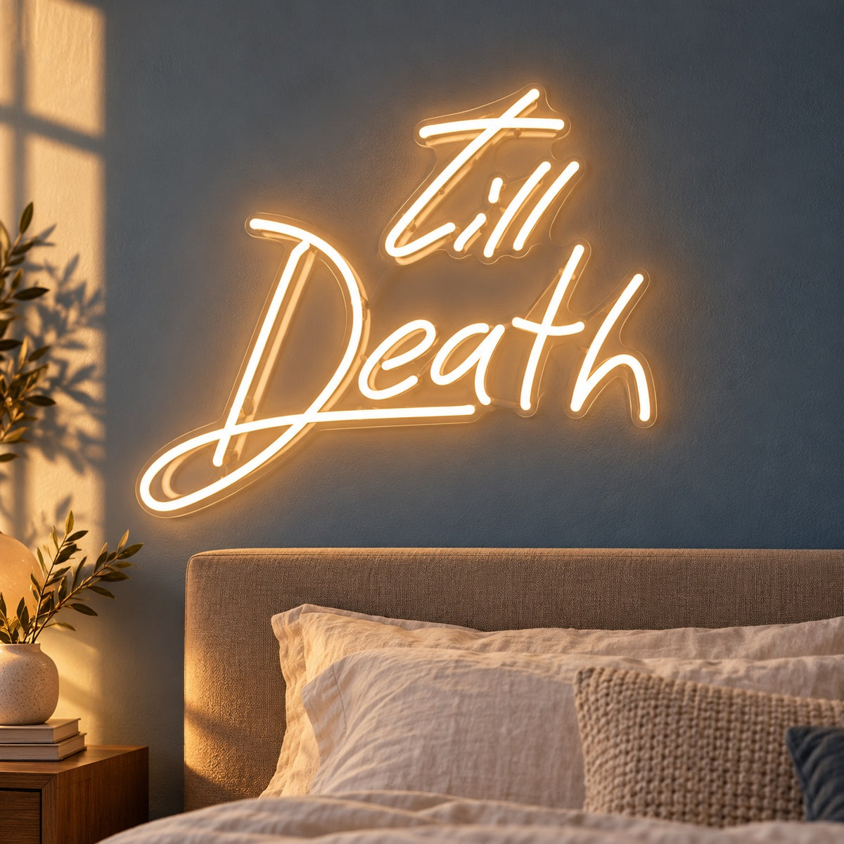 Till Death LED Neon Sign - lifestyle view