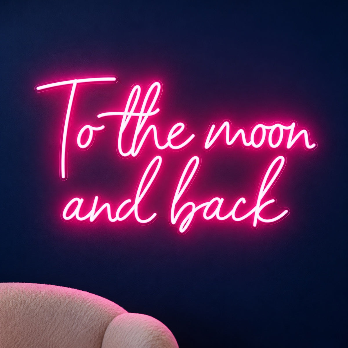 To The Moon And Back LED Neon Sign - product hero