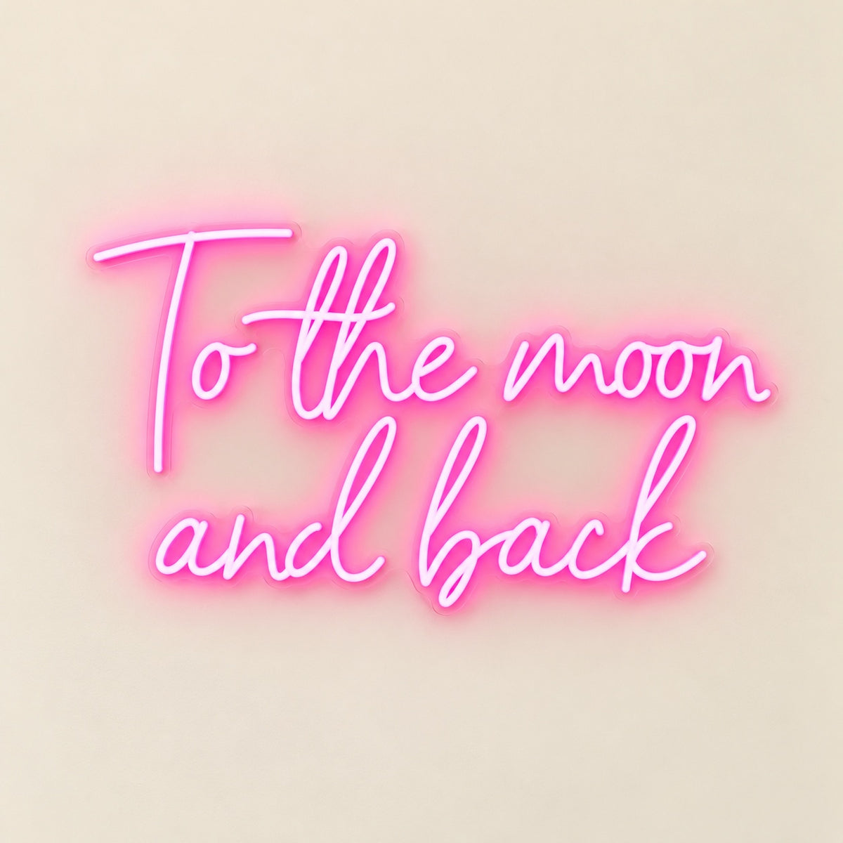 To The Moon And Back LED Neon Sign - natural light view