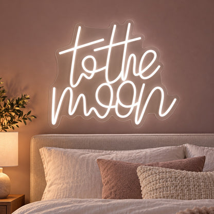 To The Moon LED Neon Sign - advertising view