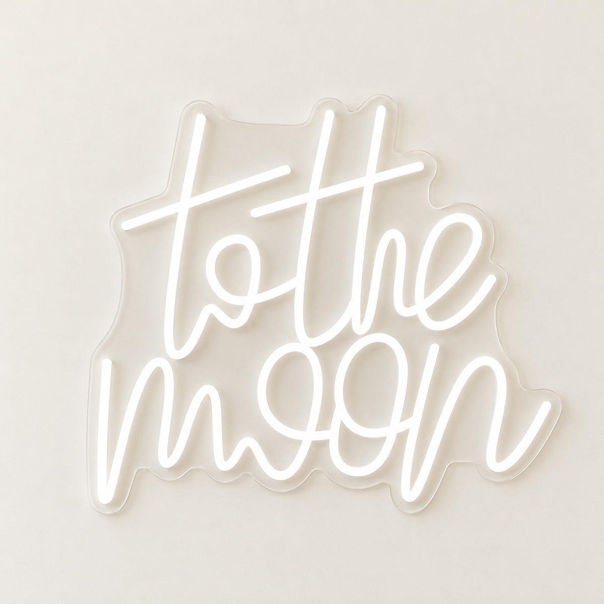 To The Moon LED Neon Sign - natural light view
